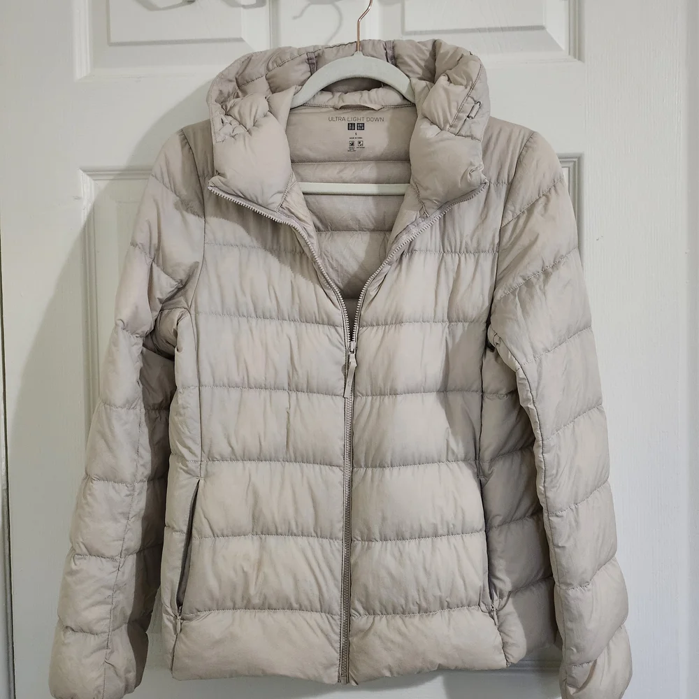 Women's Beige Puffer Jacket - Picture 1 of 10